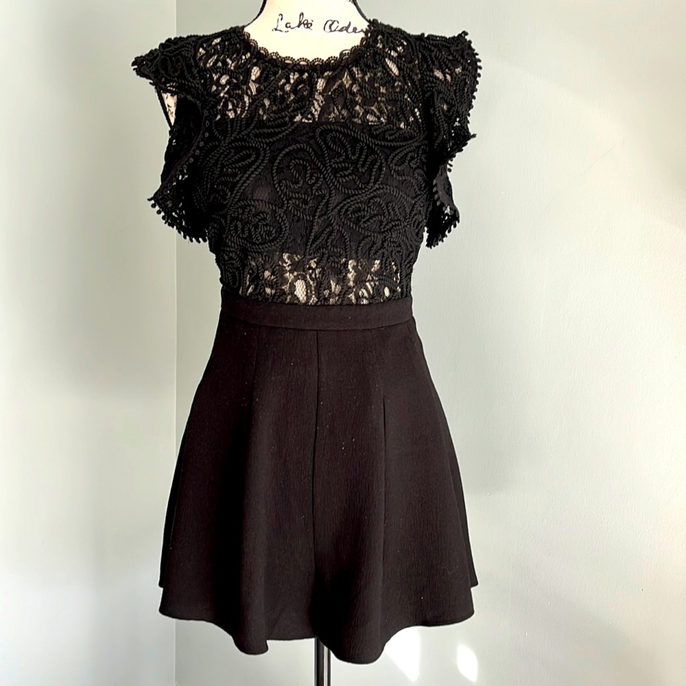 Dressy Embrodered and Lace Romper